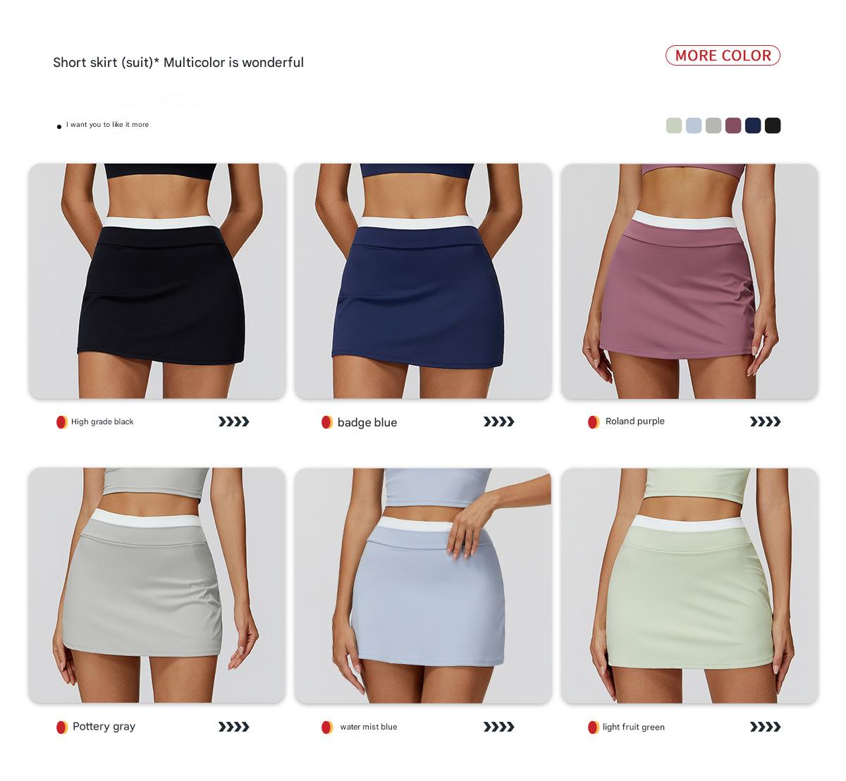 Light Blue Contrast Piping Outfit: Sleeveless Crop Top & High Stretch Active Shorts - Image 6